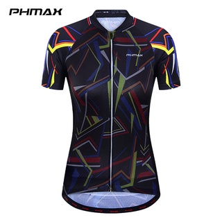 Phmax เสื้อปั่นจักรยานเสือภูเขา แห้งเร็ว ป้องกันรังสียูวี สําหรับผู้หญิง