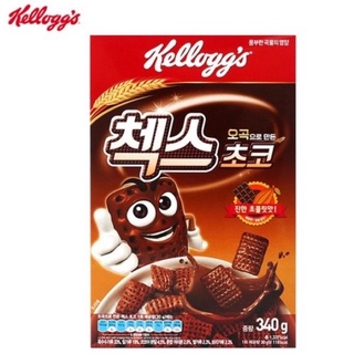 ซีเรียลธัญพืช 5 ชนิด รสช็อคโกเเลต  Kelloggs Chex Choco Cereal 켈로그 첵스 초코 340g