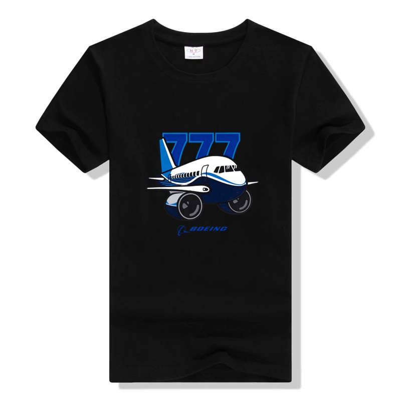 เสื้อยืดครอปGildan พร้อมส่ง เสื้อยืดผ้าฝ้าย พิมพ์ลายเครื่องบิน Boeing 737 747 777 ขนาดใหญ่ สไตล์วินเ