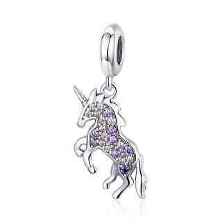 สร้อยข้อมือสีเงิน bamoer Unicorn Charm 925