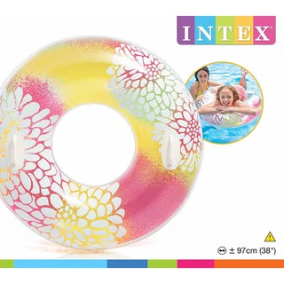 ห่วงยางว่ายน้ำ Intex-58263 ลายดอกไม้ชมพูขาว