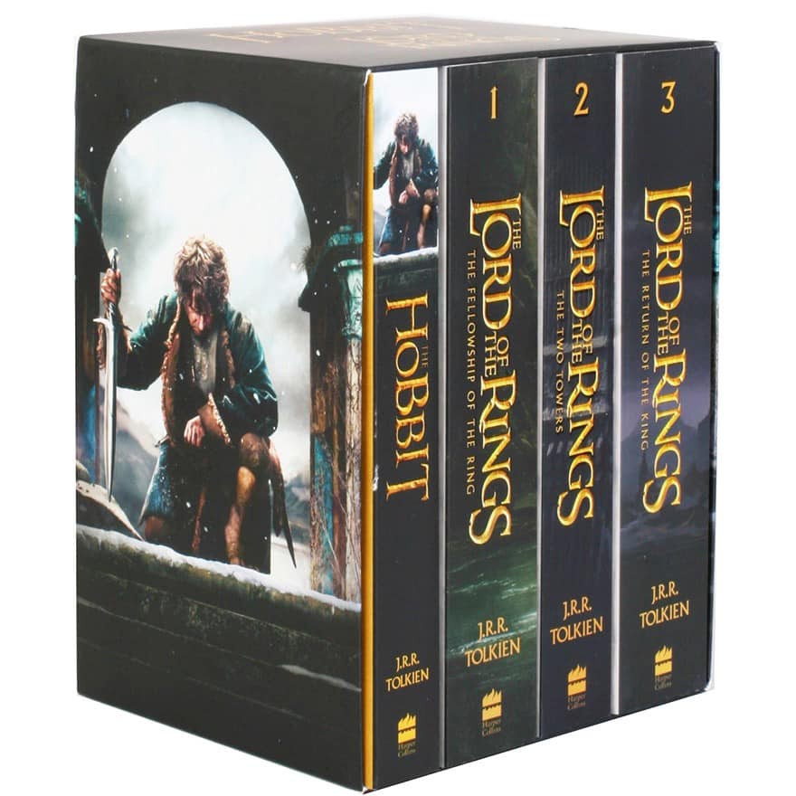 แหวน the Hobbit and the Lord of the Rings โดย J.R.R. Tolkien (หนังสือ 04 เล่ม)