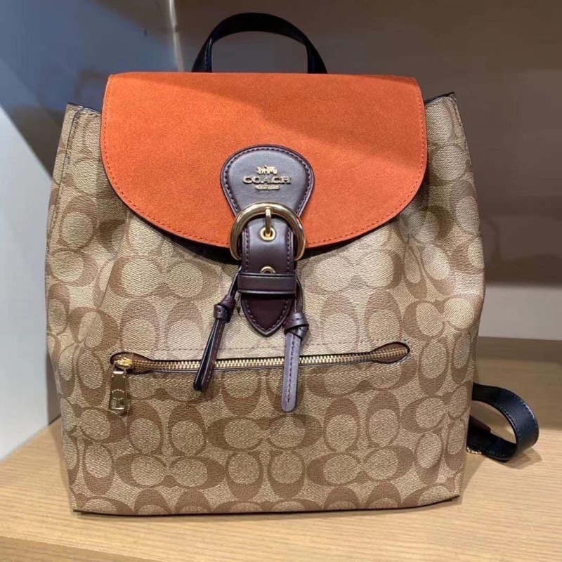 พร้อมส่ง แท้ 100 New Coach เป้ รุ่นใหม่ KLEO BACKPACK IN SIGNATURE