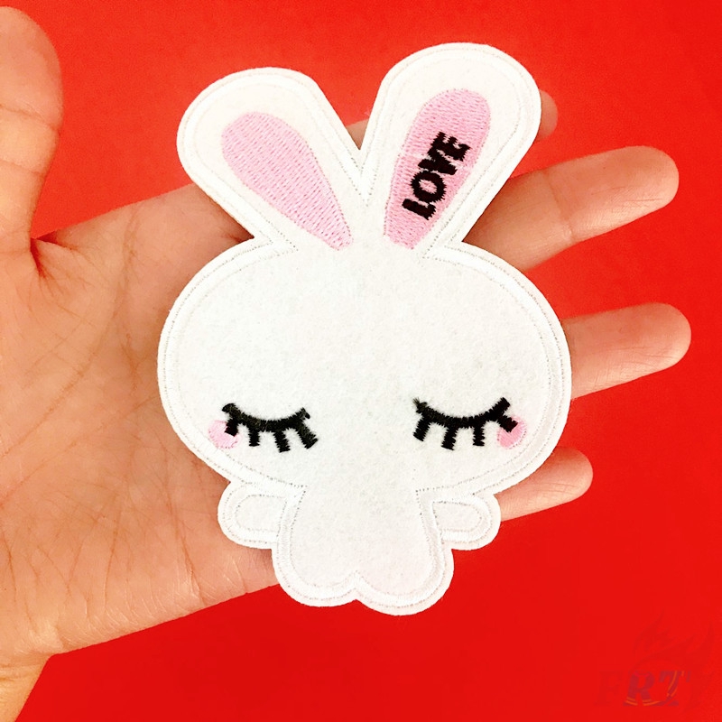แผ่นป้ายลายกระต่าย DIY 1 ชิ้น（☸ Animals - Rabbit Patch ☸）（M-11094） - รูปที่ 3