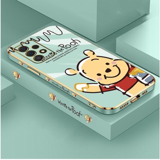 Disney plating Case SAMSUNG Galaxy A51 A12 A32 A30S A10S A20S A52 A72 A52S A71 A50S A50 4G 5G Luxury electroplate Square Liquid Cover