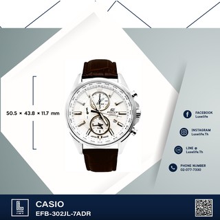 นาฬิกาข้อมือ Casio รุ่น  EFB-302JL-7ADR Edifice นาฬิกาข้อมือผู้ชาย สายหนัง