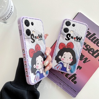 Ready Stock 2022 เคส OPPO Reno8 5G Reno 8Pro Reno8Z Reno7Z Reno 7Pro Reno7 5G Thai Version New Fashion Cute Cartoon Snow White Princess Ins Matte Painting Soft Case Cover เคสโทรศัพท์ Oppo Reno8Pro