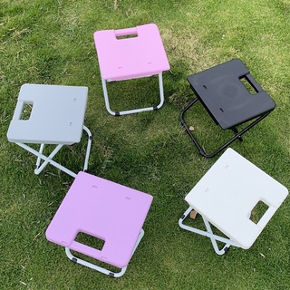 เก้าอี้ พลาสติกพับได้ เก้าอี้พกพา Foldable Stool พกพาสะดวก แข็งแรงทนทาน มีหลายสีให้เลือก