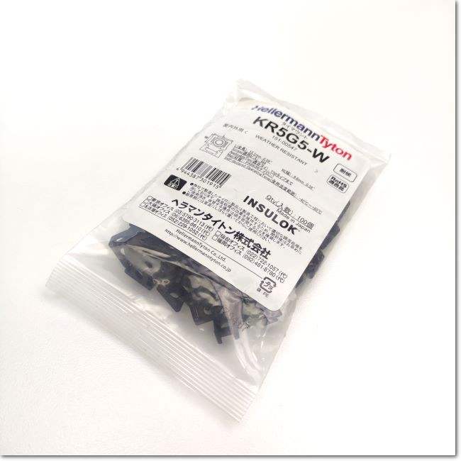 KR5G5-W สายรัดสายไฟ Insulok push mount สเปค (100pcs/pack) ,Hellermanntyton