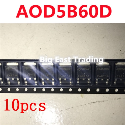 D5B60D AOD5B60D TO-252 10 ชิ้น 600V 10A รับประกันคุณภาพ pxa5
