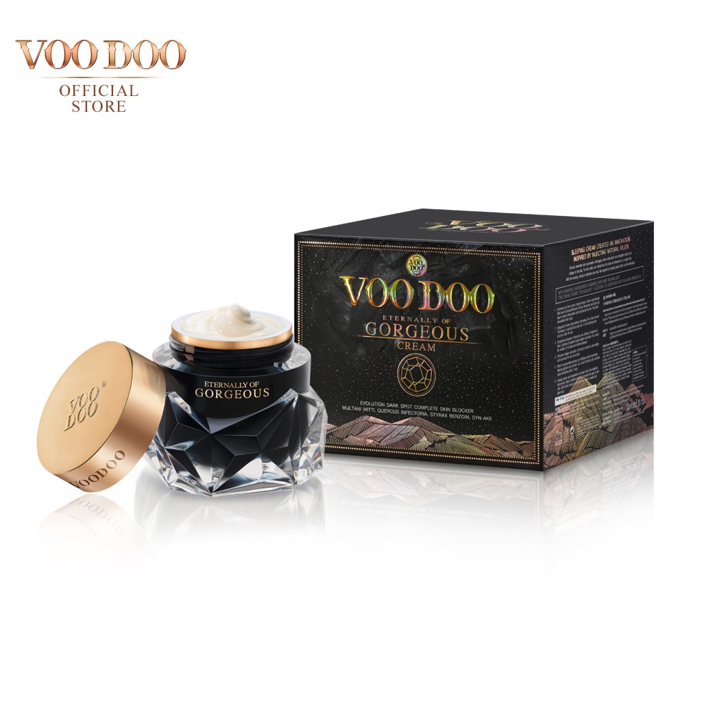 VOODOO GORGEOUS CREAM ครีมต่อต้านริ้วรอย ลดจุดด่างดำ เสริมสร้างอิลาสตินและคอลลาเจน 30g.