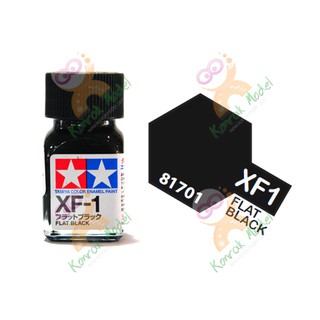 สีสูตรน้ำมัน Tamiya Enamel XF1 Flat Black 10ml