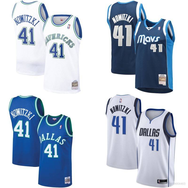 เสื้อกีฬาแขนกุด ลายทีม BKB NBA Jersey Dallas Mavericks No.41 Nowitzki พลัสไซซ์