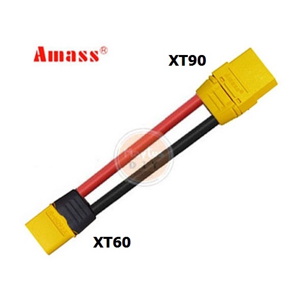 [[ส่งจากไทย]] Amass XT60 to Amass XT90 with Housing Sheath , Silicone Rubber Cable