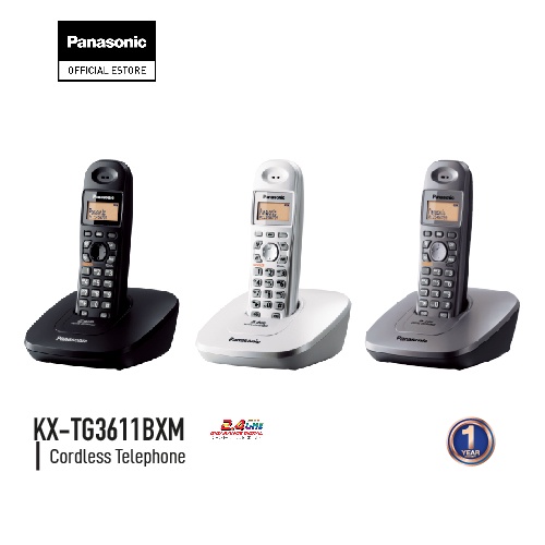 Panasonic Cordless Phone KXTG3611BX 2.4 GHz โทรศัพท์ไร้สาย โทรศัพท์