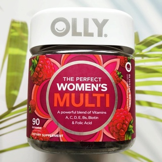 (Olly®) The Perfect Womens Multivitamin, Blissful Berry 90 Gummies วิตามินรวม สำหรับผู้หญิง แบบเม็ดเคี้ยว