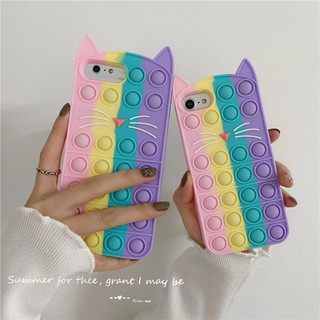 เคส-Phone Case For Samsung A32 A71 A52 A12 A42 A02S A21S A31 A10 A30 A50 A70 A30 A20 A11 Cat Pop Push It Bubble|DSD