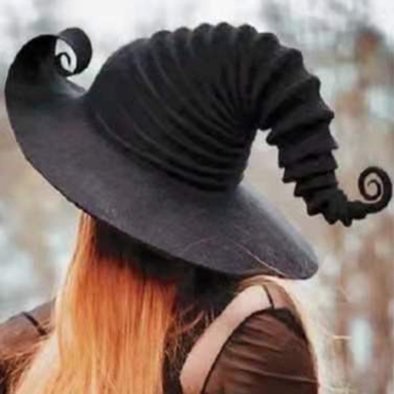 Royal Large Ruched Halloween Witch Hat Street Witch Hat สําหรับปาร์ตี้ฮาโลวีนโปรดปราน Deco