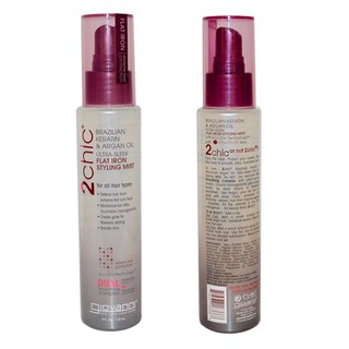 Giovanni, 2chic  Flat Iron Styling Mist, Brazilian Keratin &amp; Argan Oil  118 ml (1ขวด)