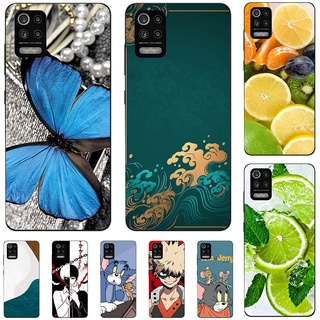 ใหม่ เคสโทรศัพท์มือถือ ซิลิโคนนิ่ม ลายการ์ตูนผลไม้ แมวน่ารัก สําหรับ LG K42 LM-K420 LG K52 K62 Q52 LM-K520 LM-K525