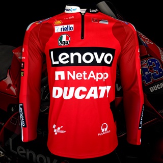 เสื้อแขนยาว MotoGP DUCATI LENOVO เสื้อบิ๊กไบค์โมโตจีพี ทีม ดูคาติ เลโนโว่ #MG0011 รุ่น แจ็ค มิลเลอร์#43 ไซส์ S-5XL