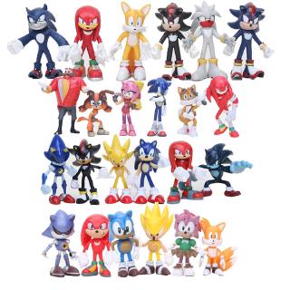 Sega Sonic The Hedgehog โมเดลตุ๊กตา Pvc 7 ซม. ของเล่นสําหรับเด็ก 6 ชิ้น / ล็อต