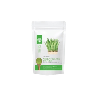 ผงต้นอ่อนข้าวสาลี บำรุงเลือด ล้างสารพิษ Organic Wheat Grass Powder ผง superfood ยี่ห้อ Feaga Life 200 กรัม