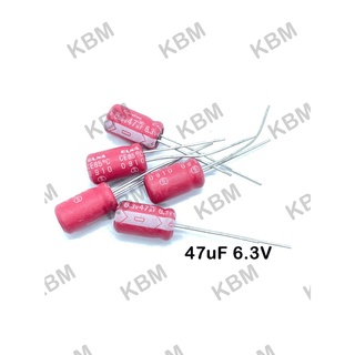 Capacitor (คาปาซิเตอร์)47uF6.3V 47uF6.3V 47uF16V 47uF25V 47uF35V 47uF50V(ELNA) 47uF63V(ELNA)