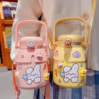 ถ้วยฉนวนกันความสามารถ Cute Girl Portable Water Cup