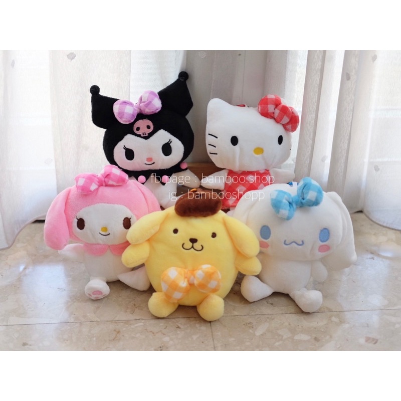 ถุงผ้า shopping bag​ Sanrio​ พร้อมพวงกุญแจตุ๊กตาสำหรับเก็บ