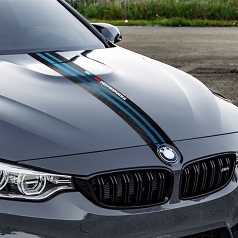 สติกเกอร์ Bmw 5d Carbon Fiber Car Hood Sticker Decals For Bmw 1 2 3 4 5 