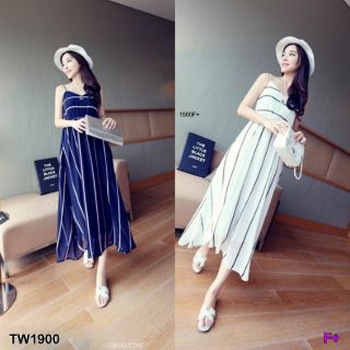 MF1900🍓
Maxi Dress แมกซี่เดรสตัวยาวสายเดี่ยว เนื้อผ้าชีฟองพิมพ์ลายเส้นริ้ว เนื้อผ้าเบาใส่สบาย มีซับในอย่างดี