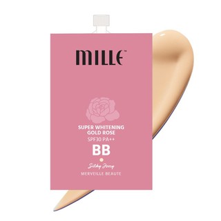 Mille Super Whitening Gold Rose BB Cream 6g.บีบีชมพู (ซอง).