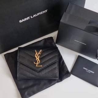 YSL Tri-Fold Wallet Black