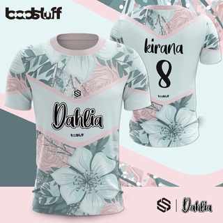 เสื้อยืด พิมพ์ลาย Flora Dahlia kartika azurium Sublimation Interlock Jersey Flora 3 มิติ ฟรีชื่อ และตัวเลข แฟชั่นฤดูร้อน