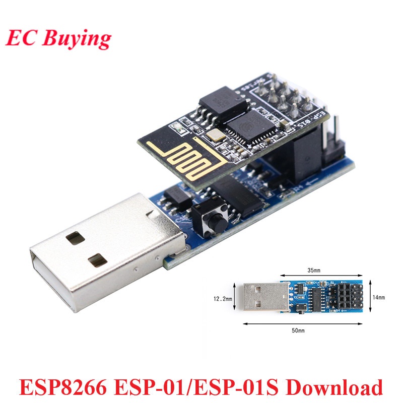 บอร์ดโมดูลอะแดปเตอร์ดาวน์โหลดไร้สาย ESP-01 ESP-01S USB เป็น ESP8266 CH340C ESP01 Prog Wifi สําหรับ Arduino IDE Debugger