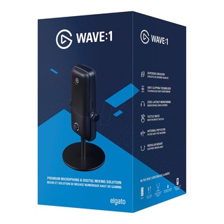 Elgato WAVE:1 Premium USB-C Microphone and Digital Mixing Solution, 10MAA9901