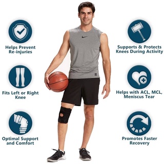 Wbs knee support ผ้าสวมซัพพอร์ตหัวเข่าเสริมสปิง 2 เส้น