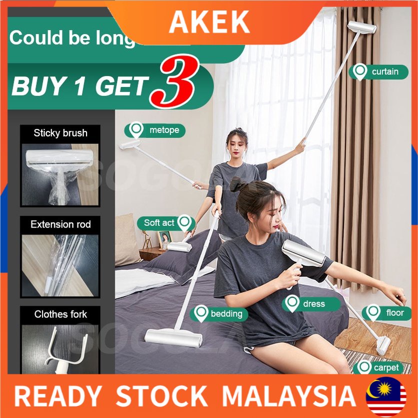 Sticky Lint Roller ที่ถอดออกได้ฝุ่นผมสัตว์เลี้ยง Remover Bulu Baju ฝาครอบเสื้อผ้า Roller ผ้าทําความส