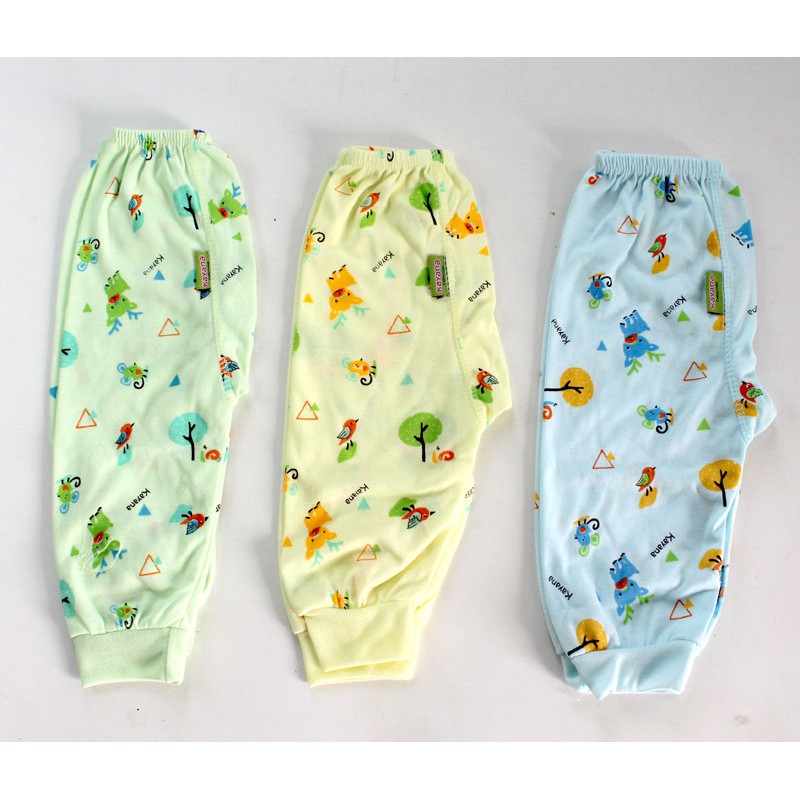 ใหม่!! 3 ชิ้น CUTE BABY LONG PANTS BABY PAMPERS PANTS BABY PANTS CP41