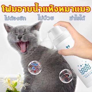 LIKE แชมพูสุนัข แชมพูแมว 500ml โฟมอาบน้ำแห้ง หมาแมวสูตรอ่อนโยน ปลอดภัย ไม่ล้างน้ำ ​กลิ่นหอม ขนสวย สะอาด ดับกลิ่น