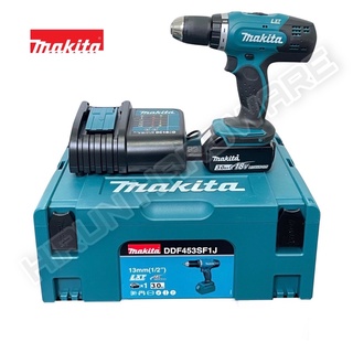 DDF453SF1J สว่านไขควงไร้สาย (แบต+MAKPAC+แท่นชาจ) 18V Makita DDF453-SF1J