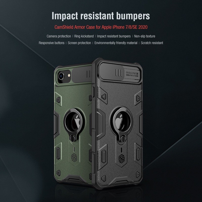 Nillkin เคสมือถือ Apple iPhone SE (2020) / iPhone 8 / 7 รุ่น CamShield Armor Case
