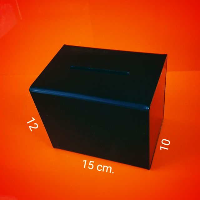 กล่อง tip boxดำ  กล่องบริจาค