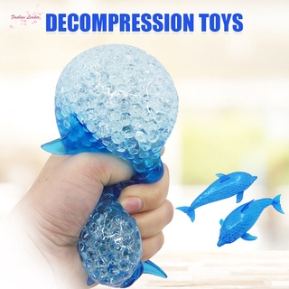 Pop it ป๊อปบับเบิ้ล ของเล่นคลายเครียด Spongy Soft Gel Crushed Granule Ventilation Squeezes Relief Grape Toys Ball Anti-Stress Toy Novelty Toys