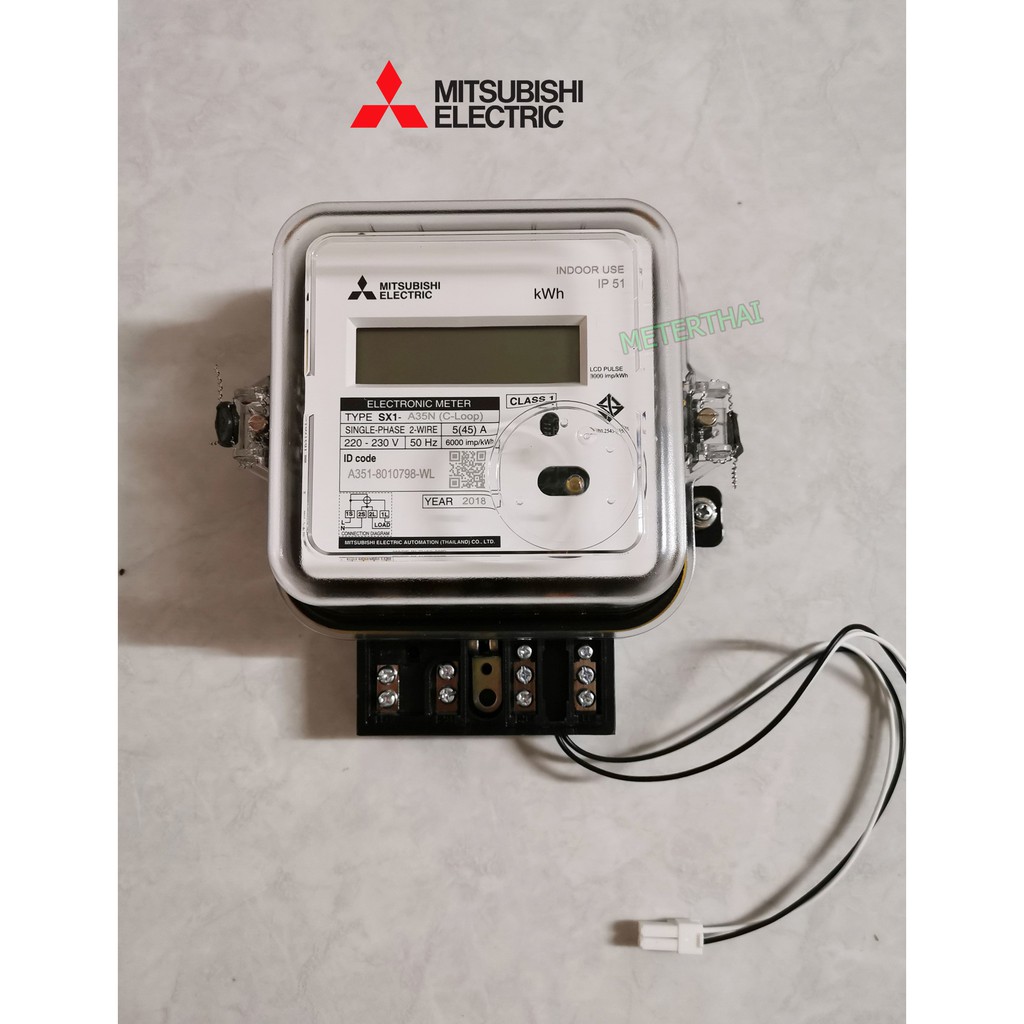 Mitsubishi Meter มิเตอร์อิเล็กทรอนิกส์ SX1-A35N  5(45)1P2W Electronic Watt-hour Meter มิตซูบิชิ‏ มิเ