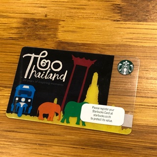 Starbucks card ตุ๊ก ตุ๊ก ไทย การ์ดเปล่าไม่ขูดพิน