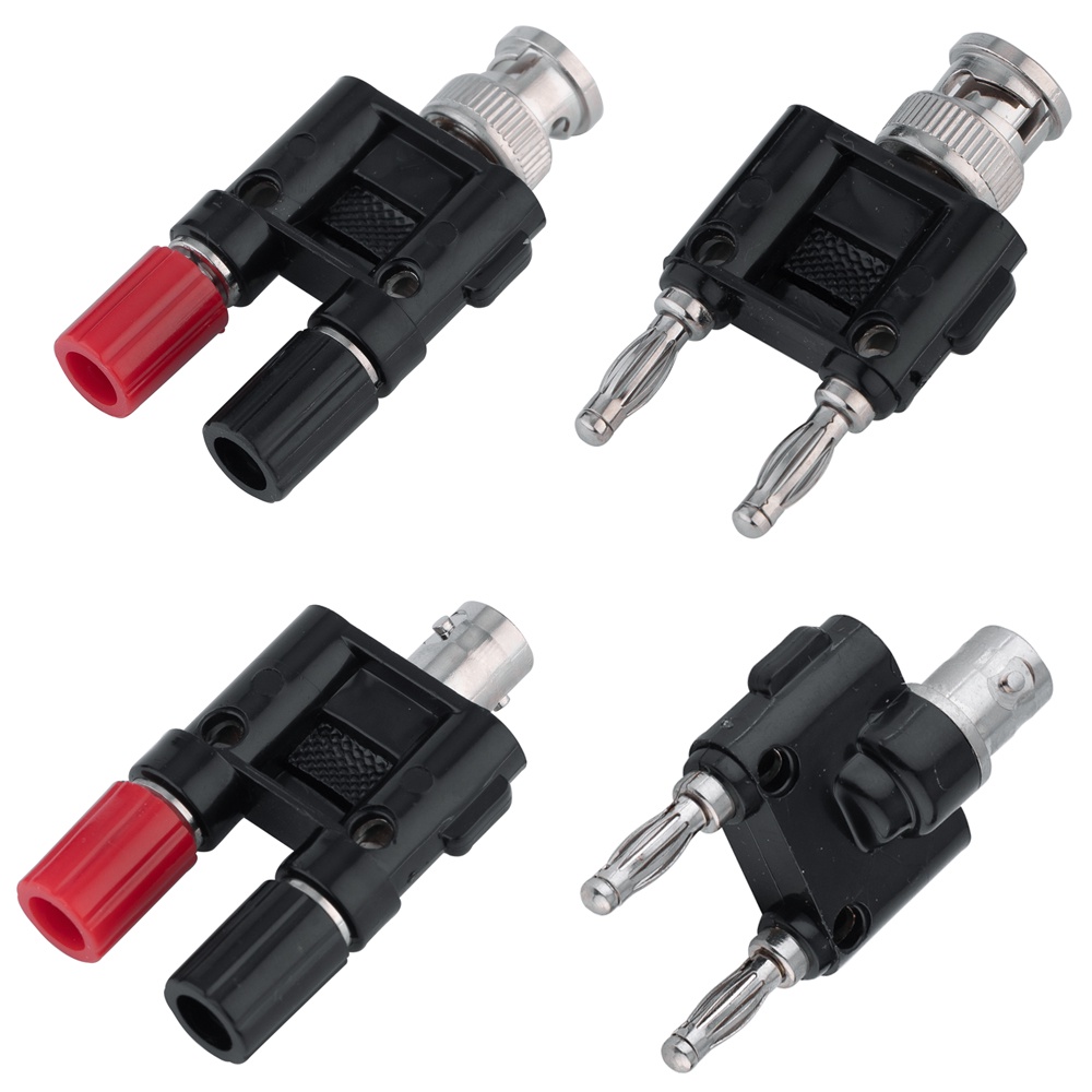 อะแดปเตอร์แจ็คเชื่อมต่อโคแอ็กเชียล ตัวผู้ ตัวเมีย BNC เป็นตัวเมีย RF คู่ ขนาด 4 มม. 1 ชิ้น