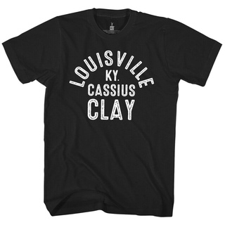 เสื้อยืดผ้าฝ้ายพิมพ์ลายแฟชั่น เสื้อยืด พิมพ์ลาย Muhammad Ali Louisville Cassius Clay สําหรับผู้ชาย