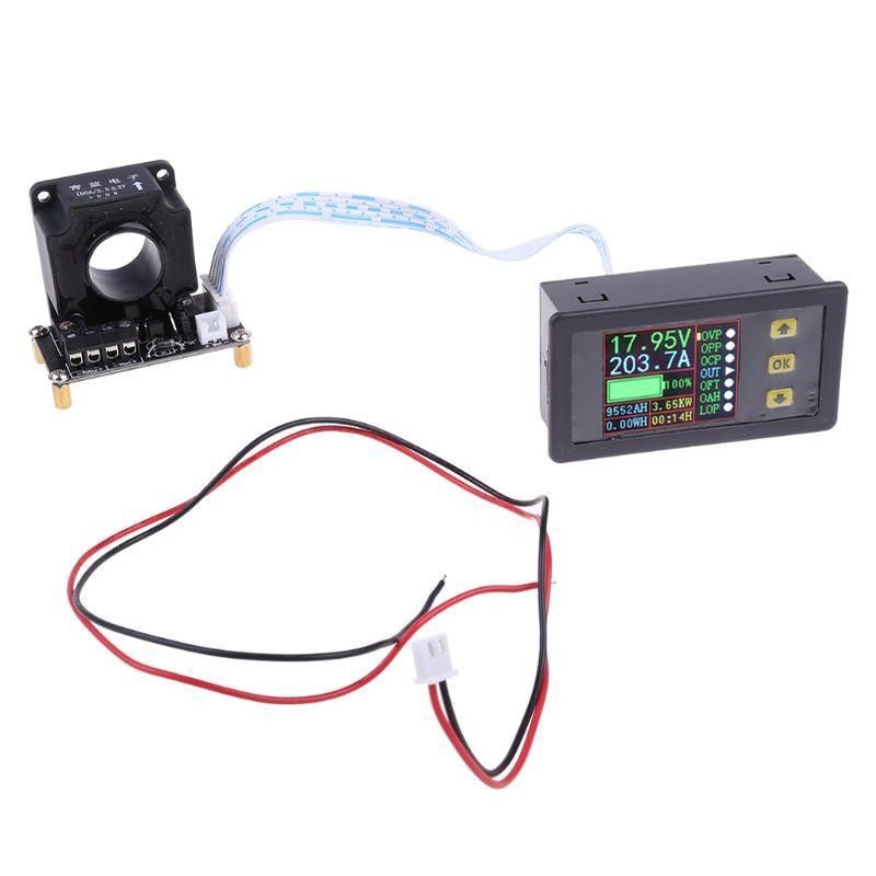 Digital Multimeter DC 0-90V 0-100A Voltmeter Ammeter Power Monitor w ...